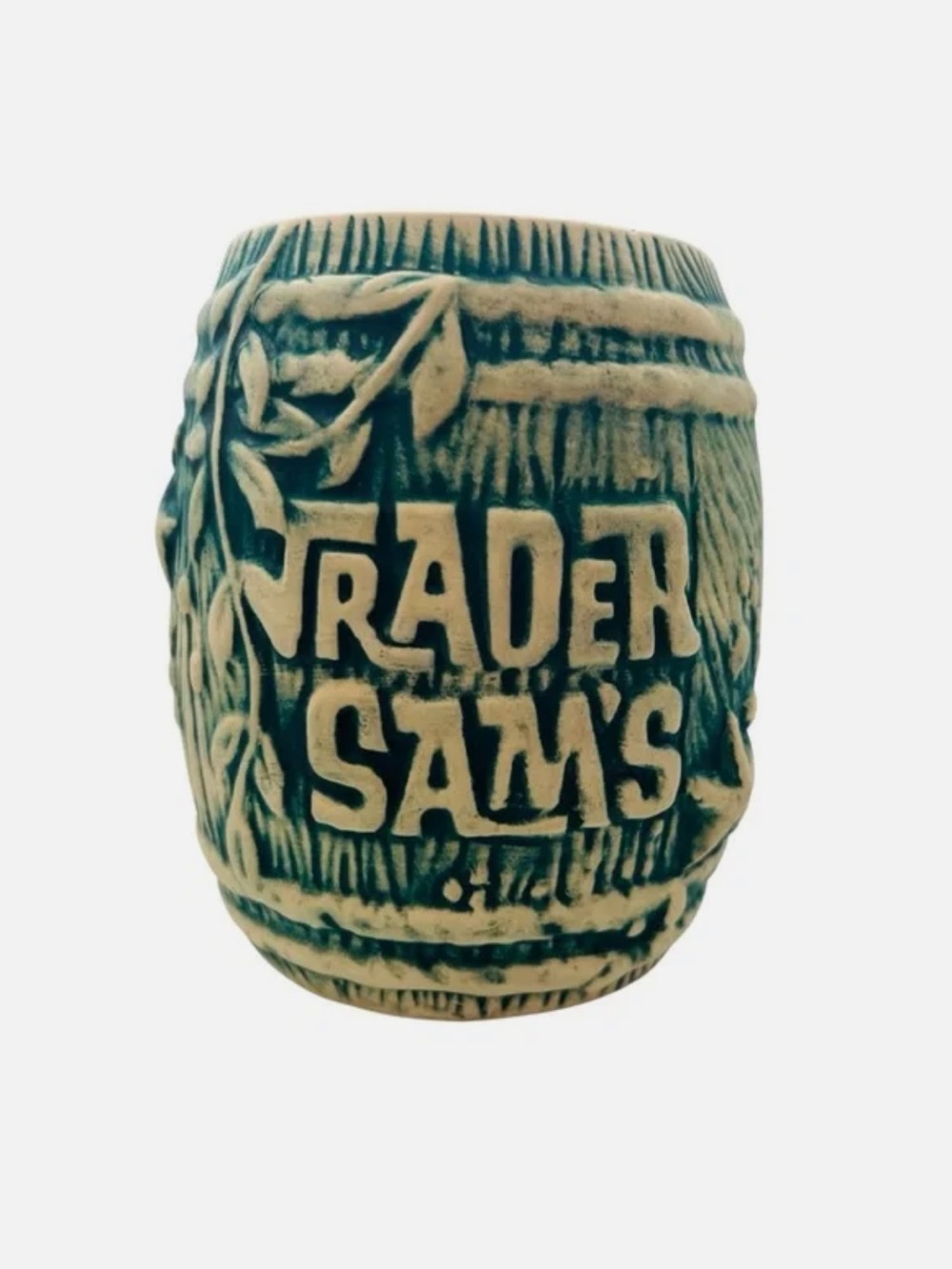Disney Trader Sam's Blue and White Ceramic Tiki Mug
